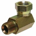 Apache 39005075 .37 in. Male Pipe x .37 in. Female Pipe- 90 Degree Swivel- Hydraulic Adapter 156935